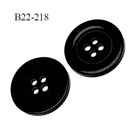 Bouton 22 mm en pvc couleur noir anthracite et gris 4 trous diamètre 22 mm épaisseur 4.3 mm prix à la pièce