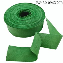 Le lot de 20 mètres biais à plier 30 mm galon synthétique couleur vert largeur 30 mm