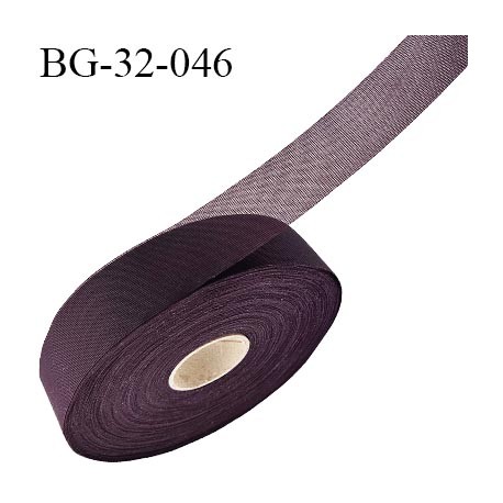 Droit fil à plat 32 mm spécial lingerie et couture du prêt à porter couleur violet aubergine grande marque fabriqué en France