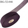 Droit fil à plat 32 mm spécial lingerie et couture du prêt à porter couleur violet aubergine grande marque fabriqué en France