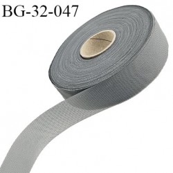 Droit fil à plat 32 mm spécial lingerie et couture du prêt à porter couleur gris grande marque fabriqué en France prix au mètre