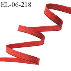 Elastique 6 mm fin spécial lingerie polyamide élasthanne couleur rouge rouille fabriqué en France prix au mètre