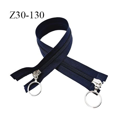 Fermeture zip double curseurs 30 cm couleur bleu marine largeur 2.5 cm zip nylon 30 cm largeur 5 mm prix au mètre