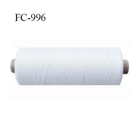 Bobine 250 mètres de fil mousse n°80 polyamide fil super qualité couleur blanc longueur 250 m bobiné en France