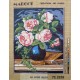 canevas 30X40 marque SEG DE PARIS thème fleurs LE VASE BLEU