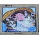 Canevas à broder 40 x 50 cm JEU DE CHATS marque MARGOT création de Paris thème animaux