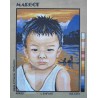 Canevas à broder 40 x 50 cm L'ENFANT marque MARGOT création de Paris thème Asie