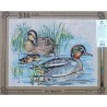 Canevas à broder 40 x 50 cm marque SEG de Paris thème les canards LES SARCELLES