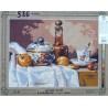 Canevas à broder 40 x 50 cm marque SEG de Paris thème nature morte LA TASSE DE THE