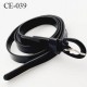 Ceinture 105 cm façon cuir et vinyle brillant noir longueur 105 cm largeur 15 mm épaisseur 2 mm prix à l'unité