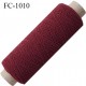 Bobine fil élastique fronceur ou à smock gomme lycra polyamide bordeaux longueur de la bobine 150 mètres diamètre 0.05 mm