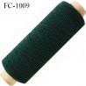 Bobine fil élastique fronceur ou à smock gomme lycra polyamide vert bouteille longueur de la bobine 150 mètres diamètre 0.05 mm