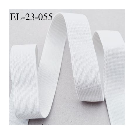 élastique plat souple largeur 20 mm couleur blanc vendu au mètre