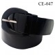 Ceinture 110 cm imitation cuir couleur anthracite avec boucle effet miroir longueur 110 cm largeur 6 cm prix à l'unité