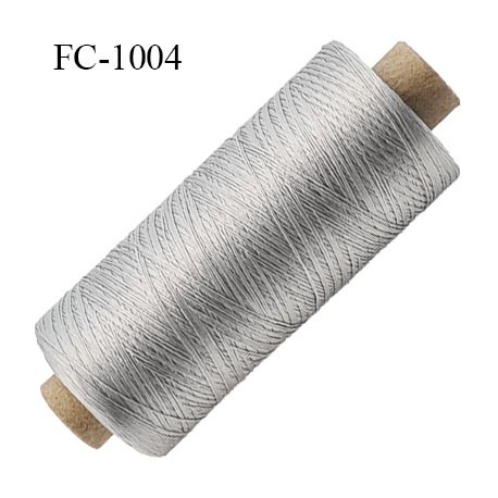 Bobine de 500 m de fil élastique couleur Argent spécial pour aiguille surjeteuse et canette machine fil n° 120