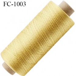 Bobine de 500 m de fil élastique couleur Gold or spécial pour aiguille surjeteuse et canette machine fil n° 120