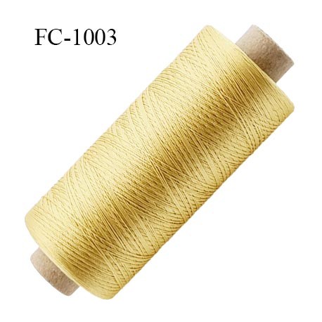 Bobine de 500 m de fil élastique couleur Gold or spécial pour aiguille surjeteuse et canette machine fil n° 120