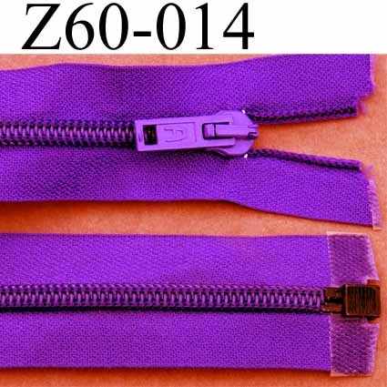 Fermeture Zip Violet Largeur 3 Cm Longueur 60 Cm Couleur Violet Fonce Separable Largeur De La Glissiere Nylon 6 Mm Mercerie Extra