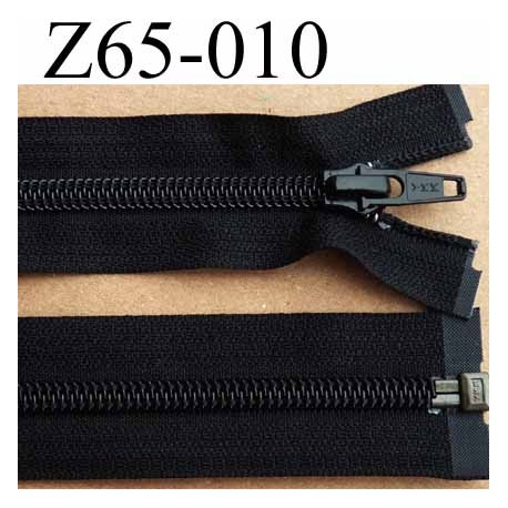 fermeture zip à glissière au mètre couleur noir 1 curseur pour 1 mètre  largeur 25 mm largeur de glissière 4 mm curseur métal