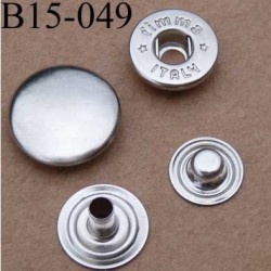bouton pression à griffe métal chromé couleur façon nacre cristal 5 griffes  diamètre 10 mm ensemble de 4 pièces par bouton - mercerie-extra