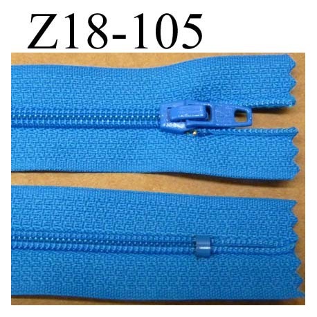 fermeture zip à glissière longueur 25 cm couleur bleu non