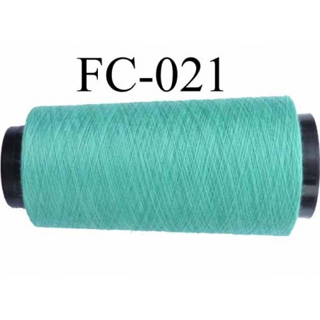 Cone de fil polyester fil n°120 couleur vert longueur du cone 2000 mètres bobiné en France